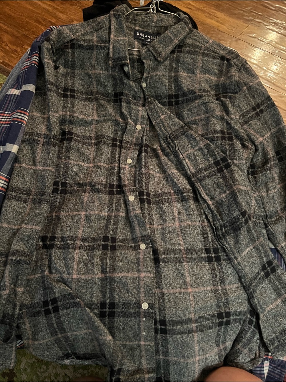 Urban Habitat Gray & Black Plaid Button-Up Shirt